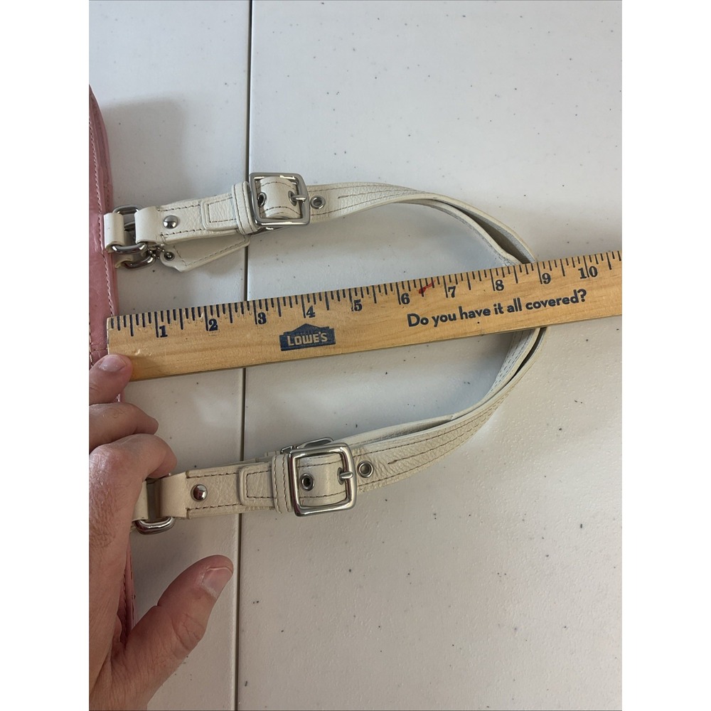 Vtg Coach‎ Hamilton Pebbled Leather Book Tote Shoulder Handbag Purse Pink Cream - Picture 12 of 12